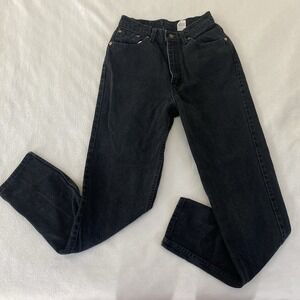 Vintage 90s Levi's Black High Rise Straight Leg Denim Jeans Women's 9 M USA Made